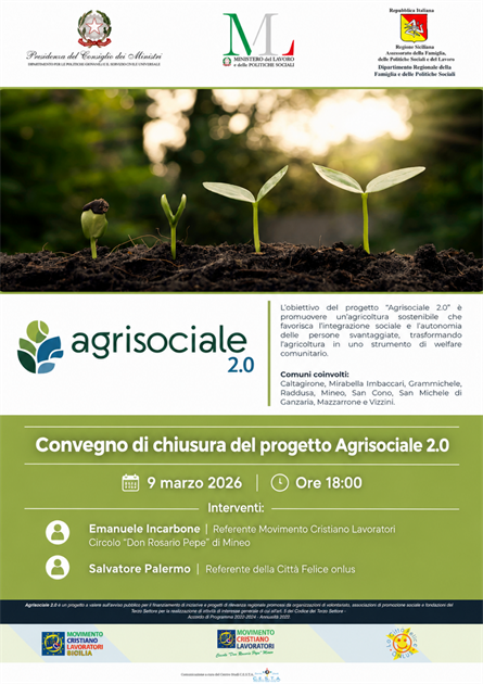 Agrisociale 2.0, il 9 marzo il convegno di chiusura del progetto